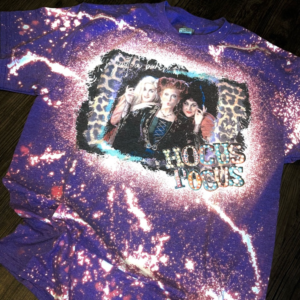 Hocus Pocus Halloween Sublimation Bleached Tees